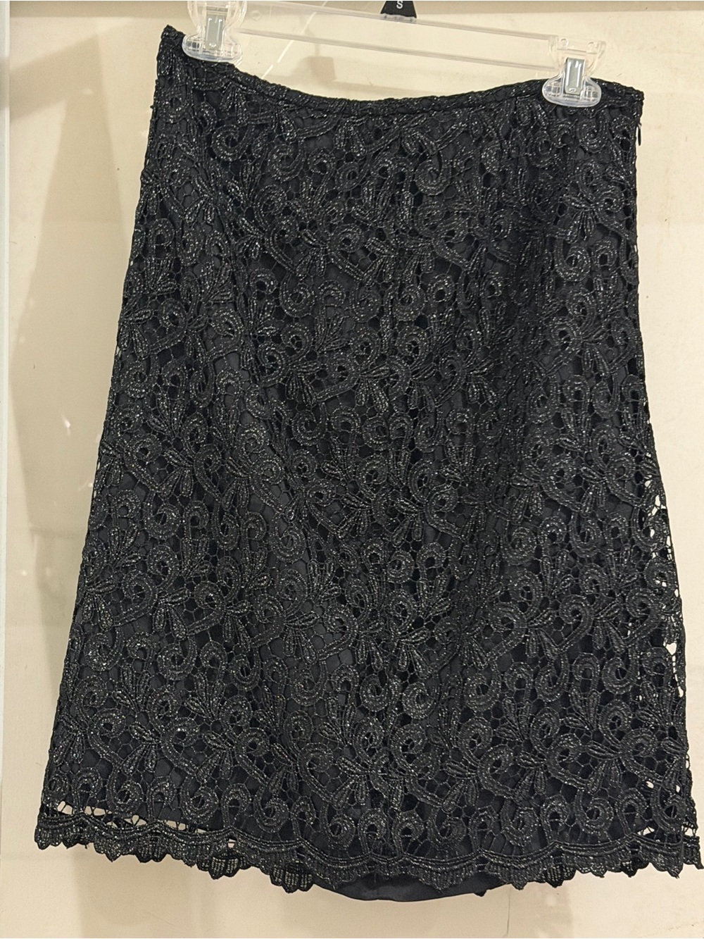 Black Lace A-Line Skirt